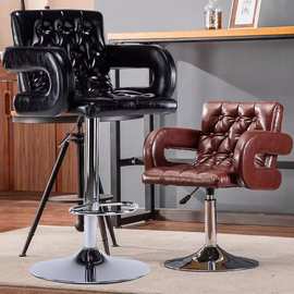 设计师TJSLK-380#吧台椅现代简约高脚凳子升降前台转椅轻奢酒吧凳