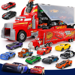 Racing Story Car Uncle Mak Container Truck Children's Alloy Toy Car Lightning McQueen Toy Lanzhi