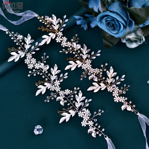 Youlapan foreign trade light luxury alloy flower rhinestone bridal belt wedding dress dress decorative waist SH278