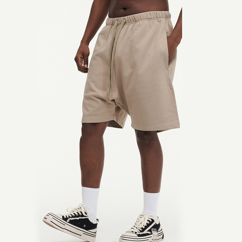 2024 pantalones cortos casuales de lazo de verano de hombre pantalones deportivos de fitness sueltos de color sólido para correr pantalones casuales simples