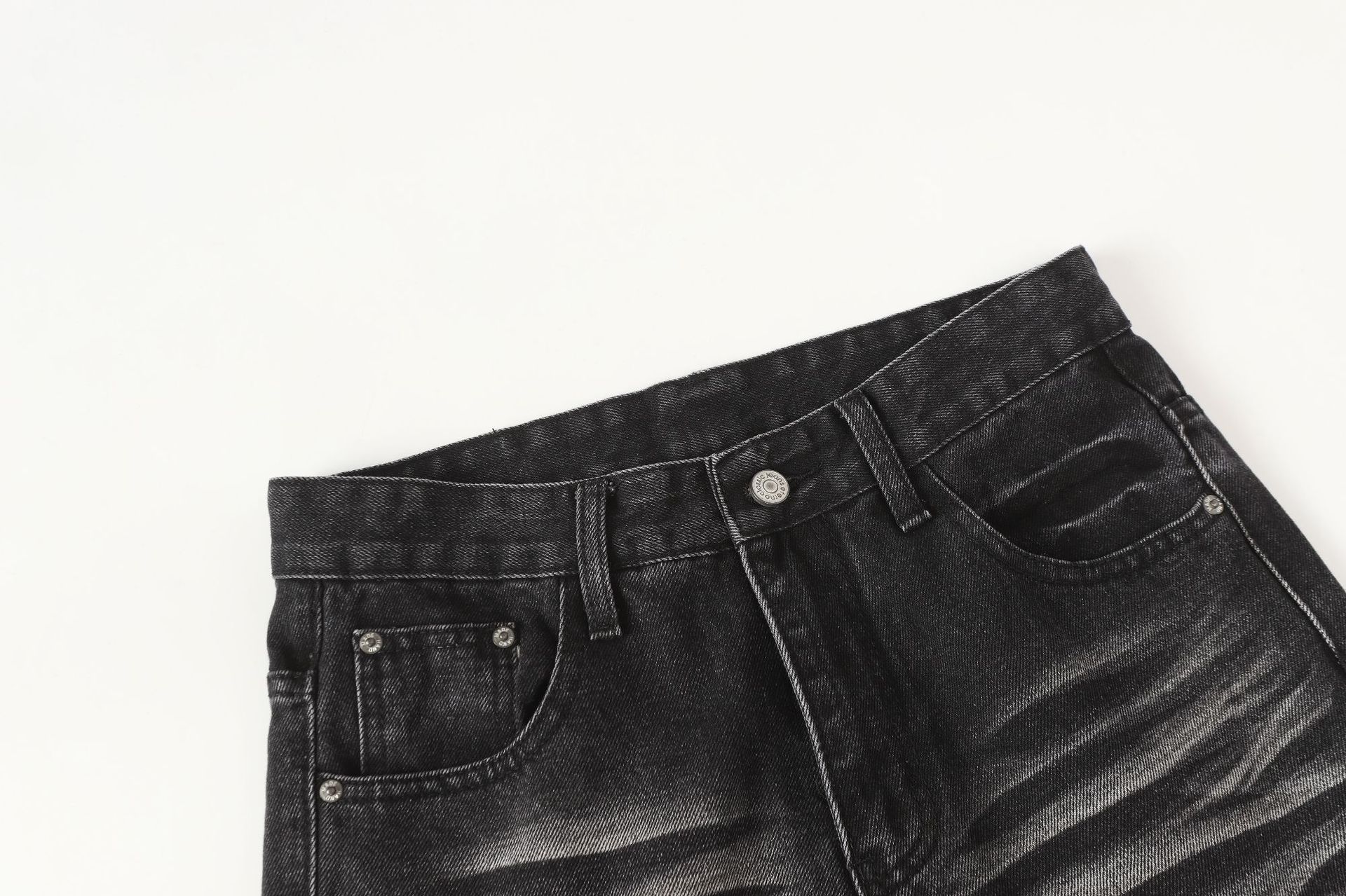 Men's Clothing Retro Distressed Washed Whiskered Straight Leg Flared Jeans For Men New Style Versatile Loose Fit Long Pants_mkmklike.com