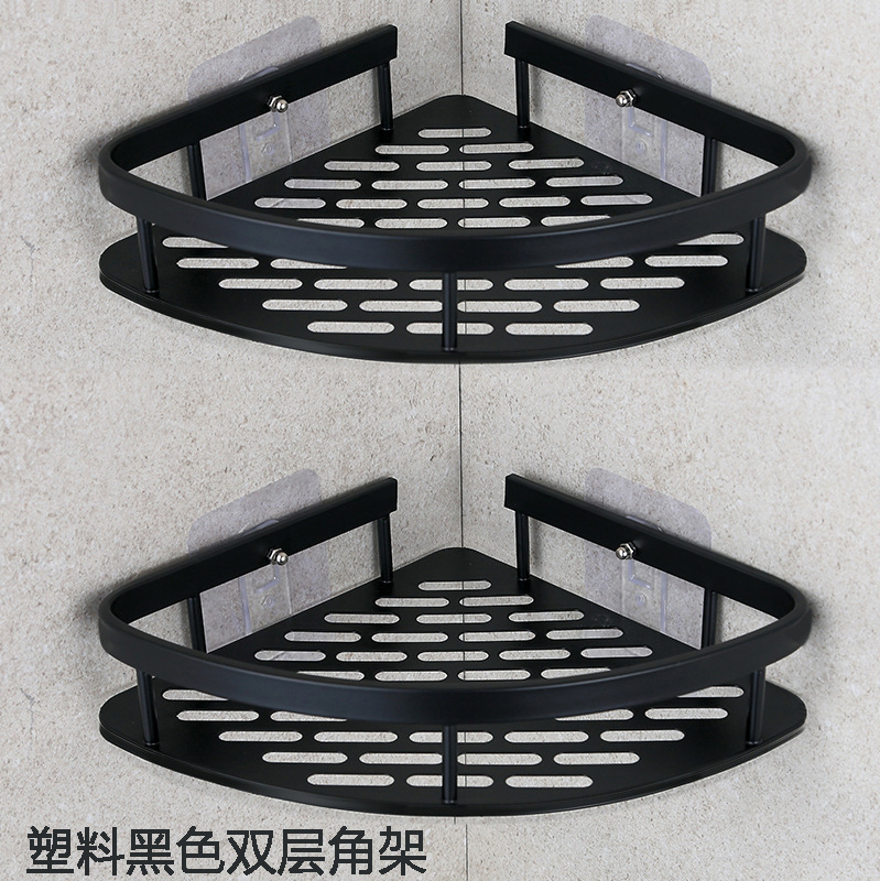 Baño ventosa tipo pared multicapa triangular inodoro esquina pared colgante impermeable sin agujeros almacenar estante de baño