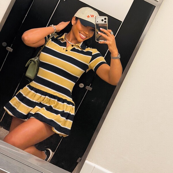 summer fashionable retro sports trend short sleeve dress