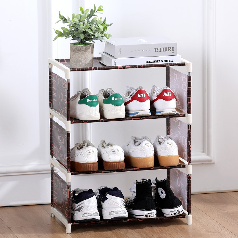 Zapato simple estante de acero inoxidable estante hogar estudiante dormitorio multi-capa de ahorro de espacio zapatos de almacenamiento rack zapato gabinete al por mayor