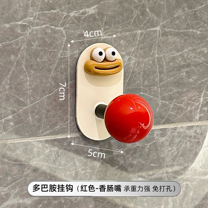 Gancho para baño Gancho para ropa que no deja marcas detrás de la puerta de viscosa de carga fuerte sin perforación Gancho para toallas en la pared del baño