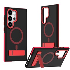 マグネット式のスタンドの携帯ケースはサムスンs 25ultraフロストs 25plusのスタンドの転倒防止保護カバーを適用します。