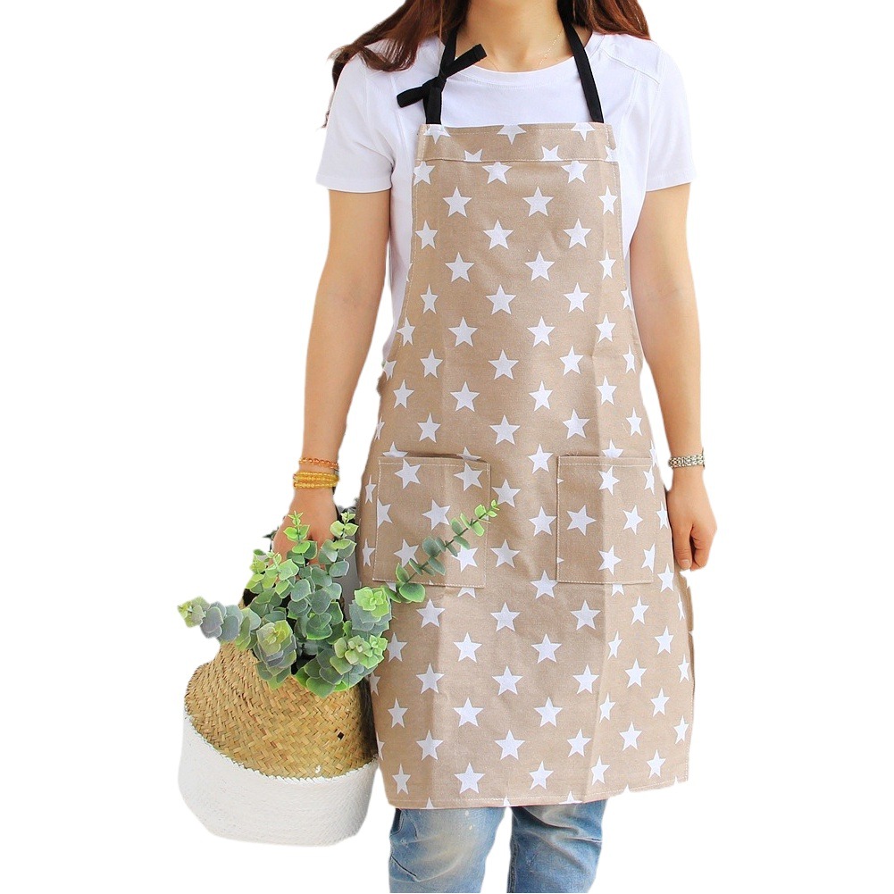 Delantal de estilo japonés pintura de la lona ropa de cocina ropa de trabajo tienda de ropa de panadería hornada espesado delantal de algodón de poliéster fabricante