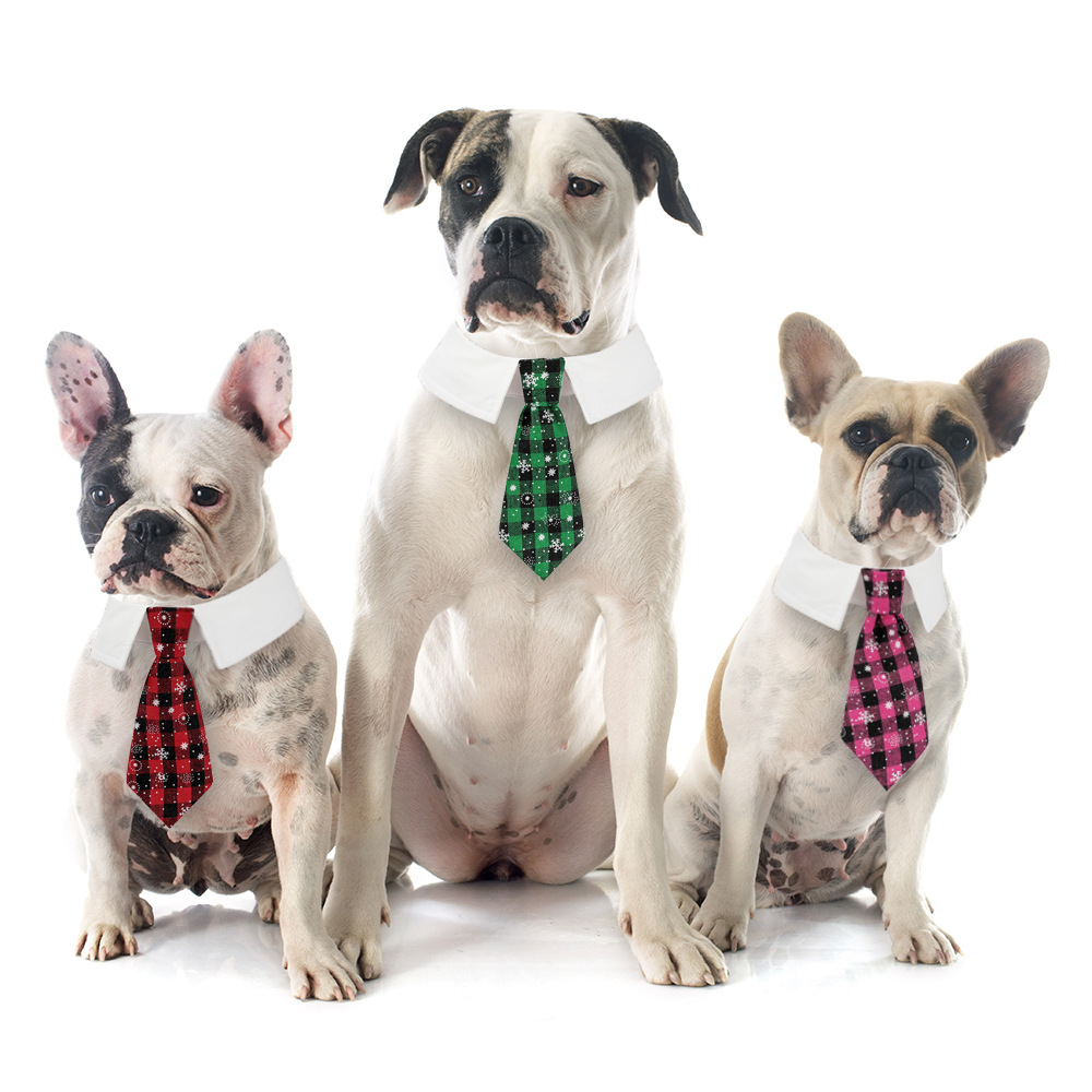 TANPOPO Spot transfronterizo exclusivamente para el nuevo estilo británico hermoso collar de perro de Navidad corbata de Navidad para mascotas