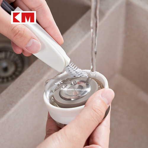 Japanese household cup cover brush thermos cup three-in-one gap multi-function cup brush cup cleaning brush bottle cup mouth