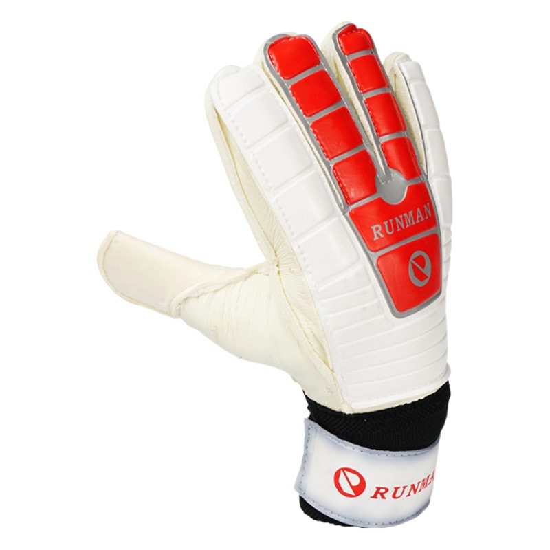 Children's football goalkeeper goalkeeper training breathable gloves football match training non-slip wear-resistant latex cotton gloves
