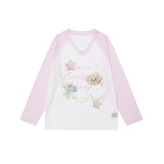フュージピンク2025春新作アメリカンレトロギャルデザインセンス長袖tシャツ