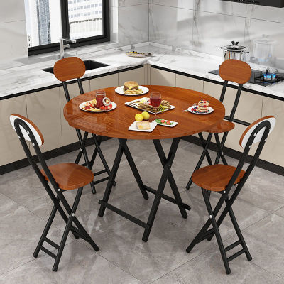 household Folding table multi-function simple and easy Having dinner Table dining table round table Shrink circular fold Simple table