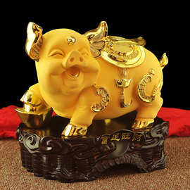 金猪摆件十二生肖猪家居工艺品猪年吉祥物客厅酒柜桌面装饰品
