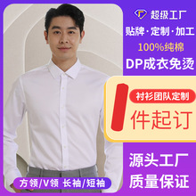 男士DP成衣免烫商务正装100支双股男长袖职业装格子衬衫专业定制