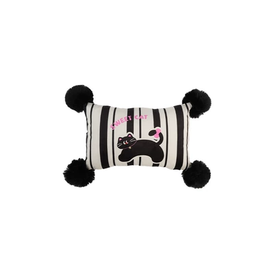 Cushion, High-End, Cute Cat Car: Seat cushion, seat cover - plush-striped-cat-headrest