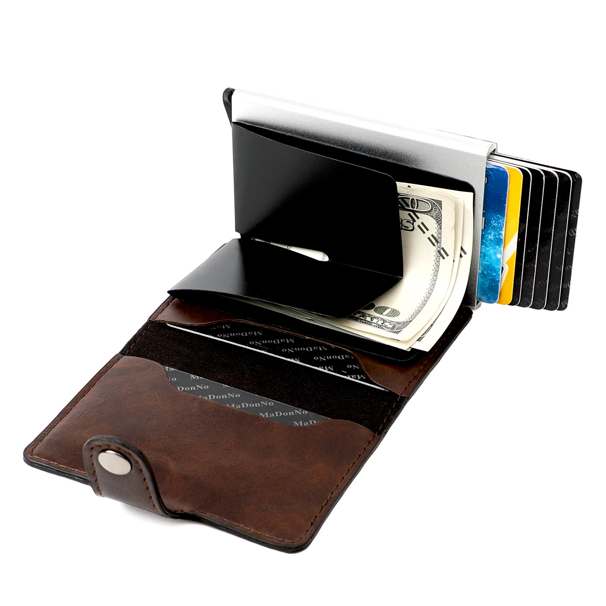 Wholesale Rfid Shielding Anti-theft Brush Ultra-thin Credit Card Aluminum Alloy Card Bag display picture 35