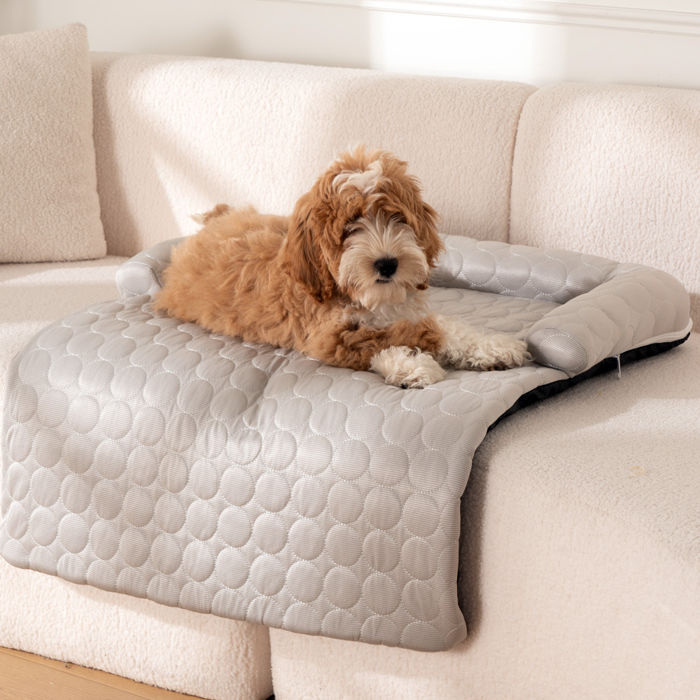 Sofá de seda de hielo transfronterizo para mascotas, compresión de cuatro estaciones, cama para gatos desmontable, perros