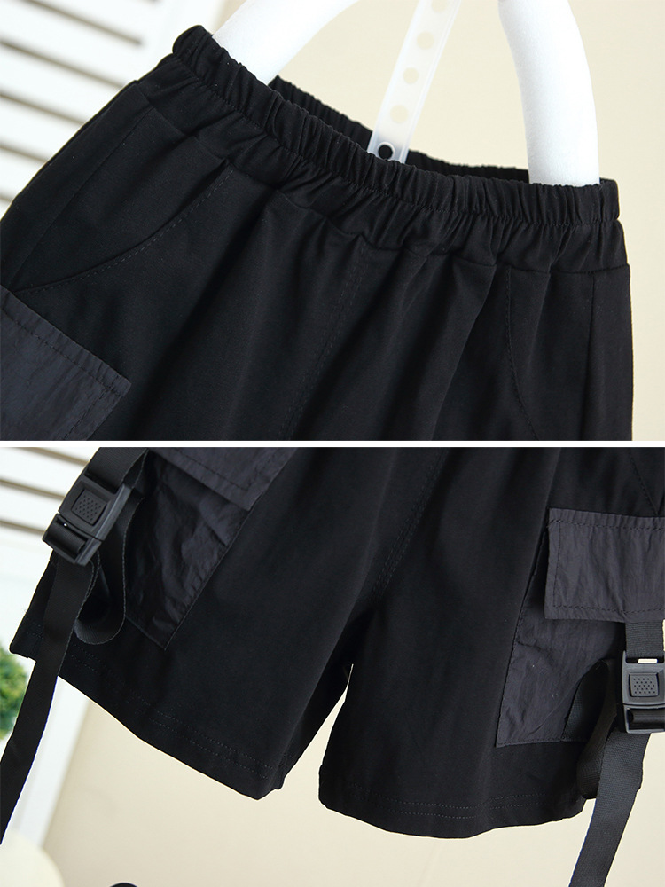 5149 Traje de herramientas de verano para niños 2024 Nuevo traje de dos piezas de manga corta de verano para bebés Hermoso vestido de verano para niños