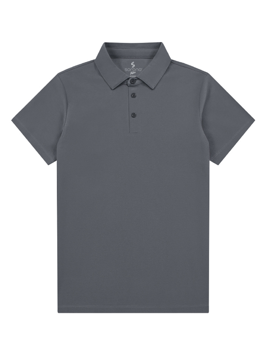 ハイエンドライトラグジュアリーデュポンソロナラペルメンズ無地シンプルカジュアル半袖Tシャツポロシャツ