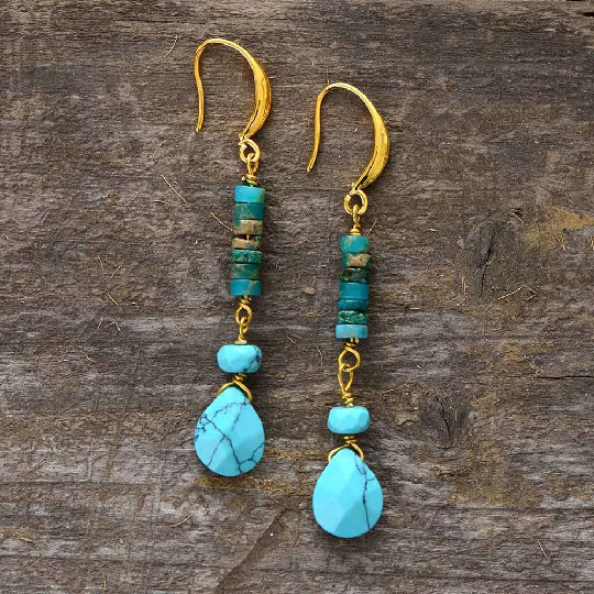 European American Cross-border With Natural Stone Spacers, Imperial Stone, Turquoise, And Pink Crystal Beads, Ethnic_voghion.com