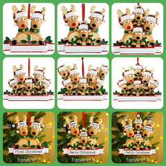 Zibi Cross-Border Amazon クリスマスオーナメント エルク樹脂クリスマスツリーハンギングオーナメント ChristmasOrnament