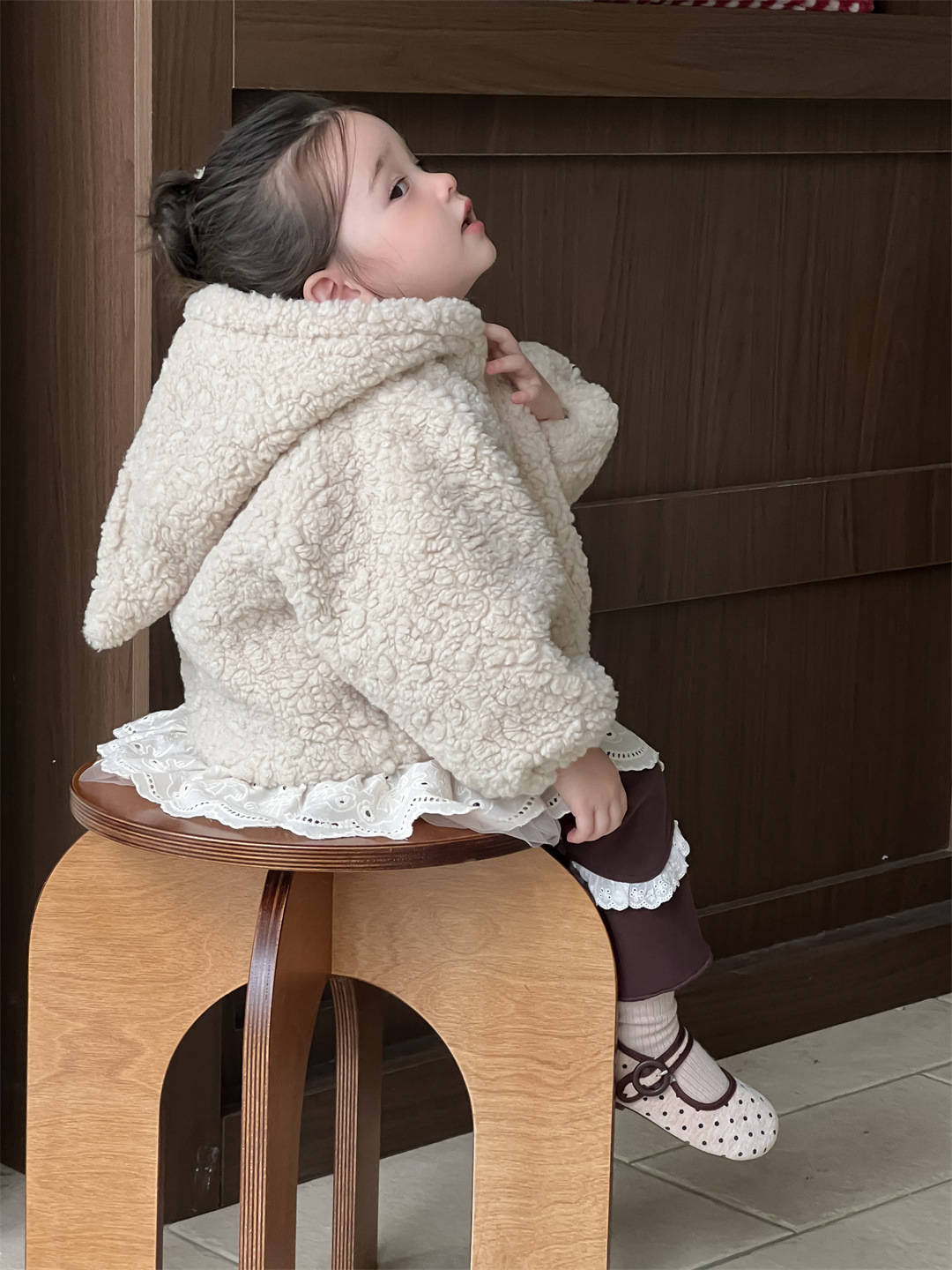Baby invierno con ropa de terciopelo, ropa de bebé, ropa de invierno, ropa de niños coreana, ropa de niñas con pelo grueso, leggings