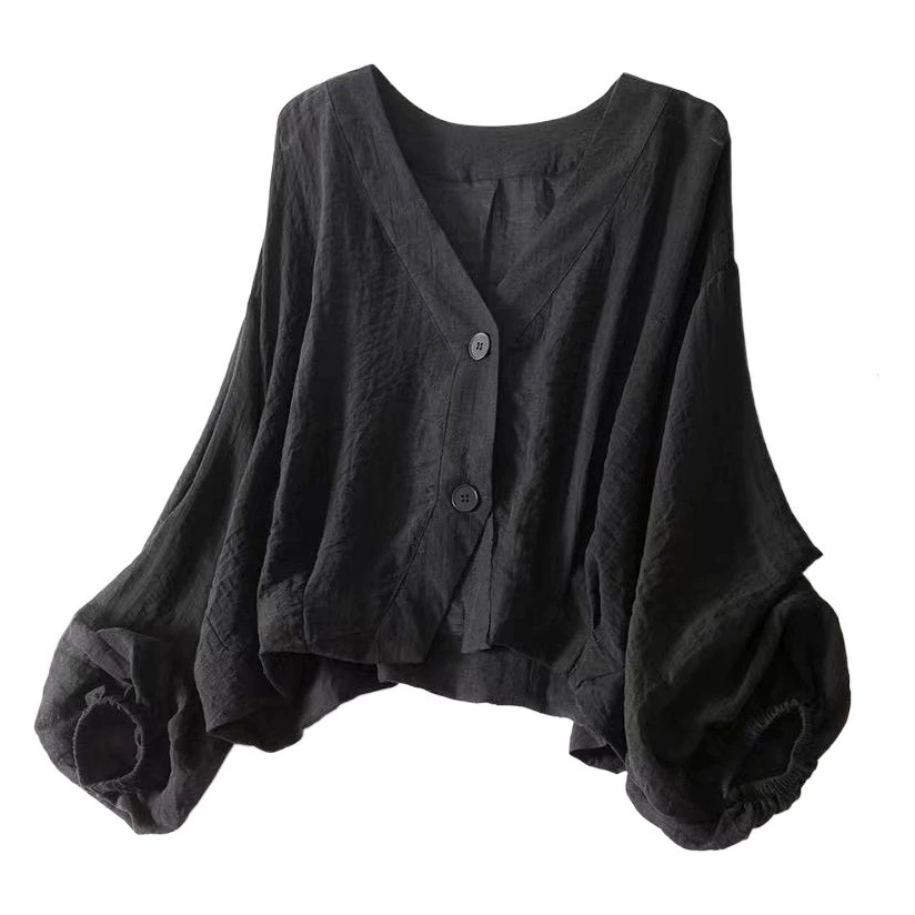 Летняя свободная и легкая короткая куртка для женщин 2026 года, слегка прозрачная, солнцезащитная, повседневная, омолаживающая, с длинными рукавами