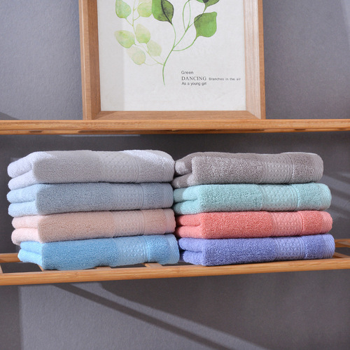 Wholesale pure cotton towel bath towel set combed cotton bath towel three-piece set absorbent towel gift plain foreign trade bath towel