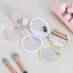 円形両面折りたたみミニミラーDIYミニミラー高精細化粧鏡化粧鏡印ロゴ広告プレゼント