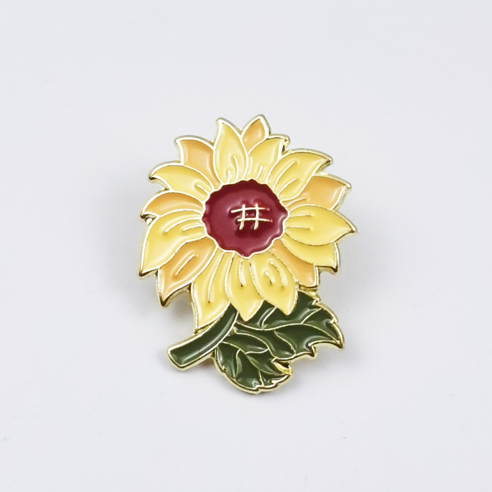 Broche de flor de planta creativa pequeño vestido de niña fresca insignia accesorios vestido personalizado broche de metal