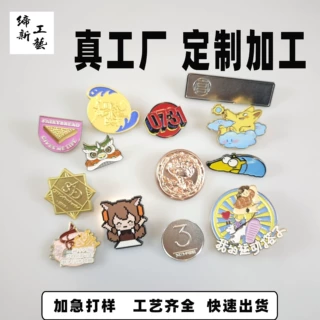 金属卡通珐琅徽章定制动漫潮玩胸针定做学校纪念校徽磁吸滴胶胸章