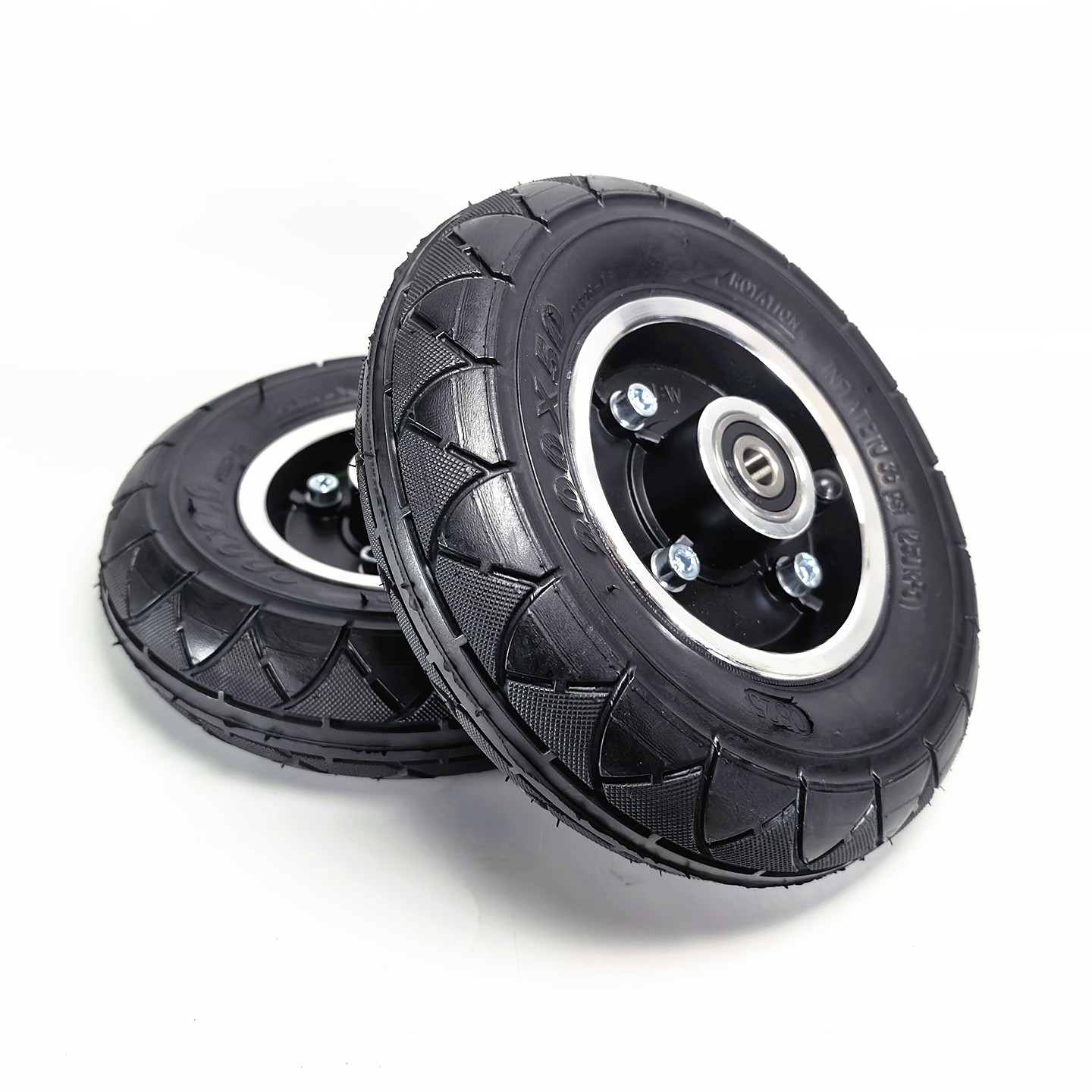 8inch Haogebeizhenhubang electric wheelchair front small wheel assembly 200x50 inflatable inner and outer tire complete wheel
