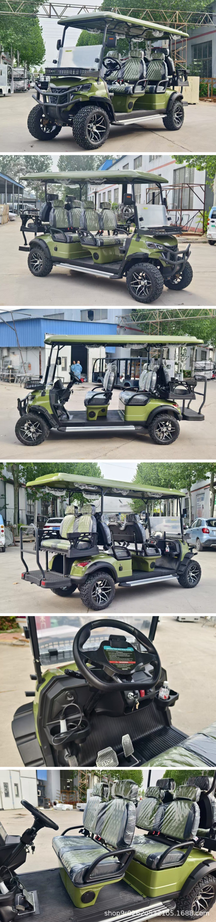 4-6 Seat Electric Golf Cart Four-Wheel Sightseeing Car Foreign Trade Import and Export Hotel Golf Course Viewing Room Business Reception