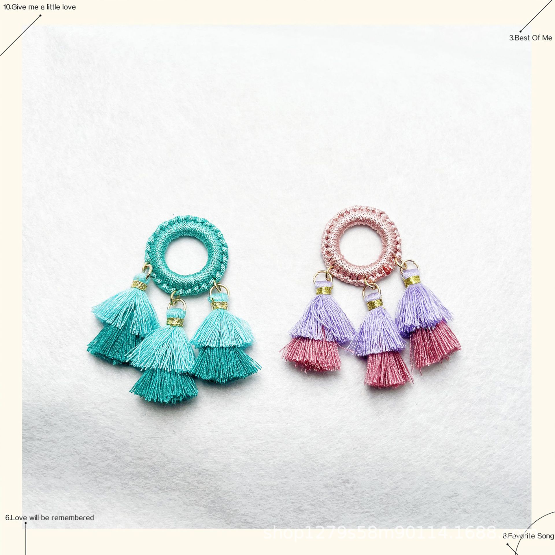Woven creative ethnic pendant handmade with tassels