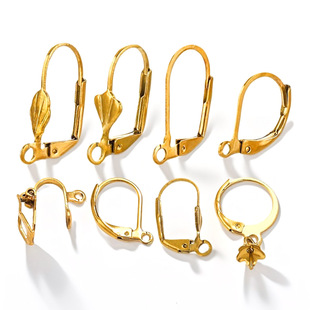 Stainless steel French hook ear hook jewelry hook ear clip hook earrings titanium steel DIY French buckle jewelry accessories wholesale