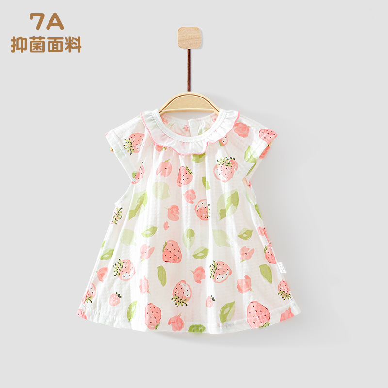 2025 New Vall Dress Baby Female Casual Slip Dress Children Floral dress Girl Korean Princess Dress