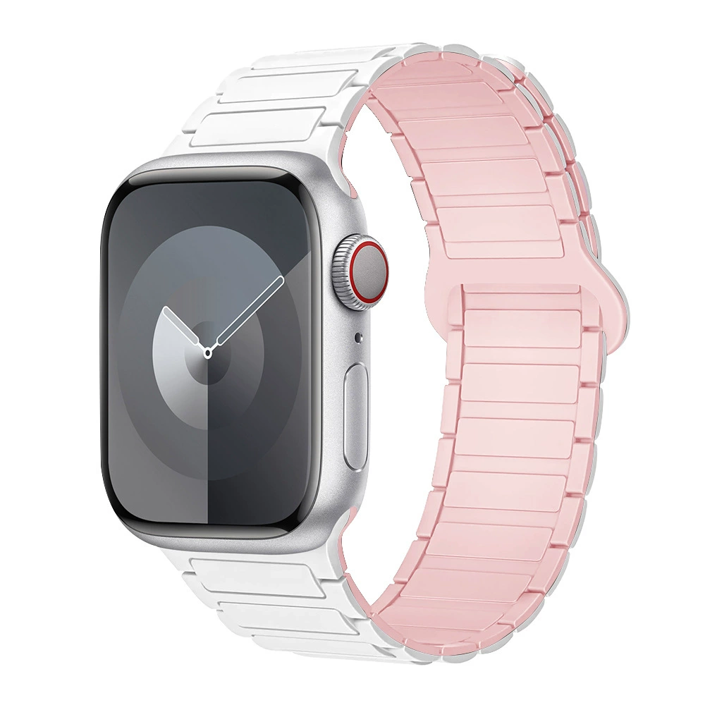 Подходит для Apple Watch1-11 поколения/Ultra3/SE3 второго поколения три бусины силиконовый магнитный ремешок