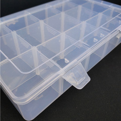 Large 15-grid transparent plastic storage box for fishing tackle bead hardware tools accessories plastic box