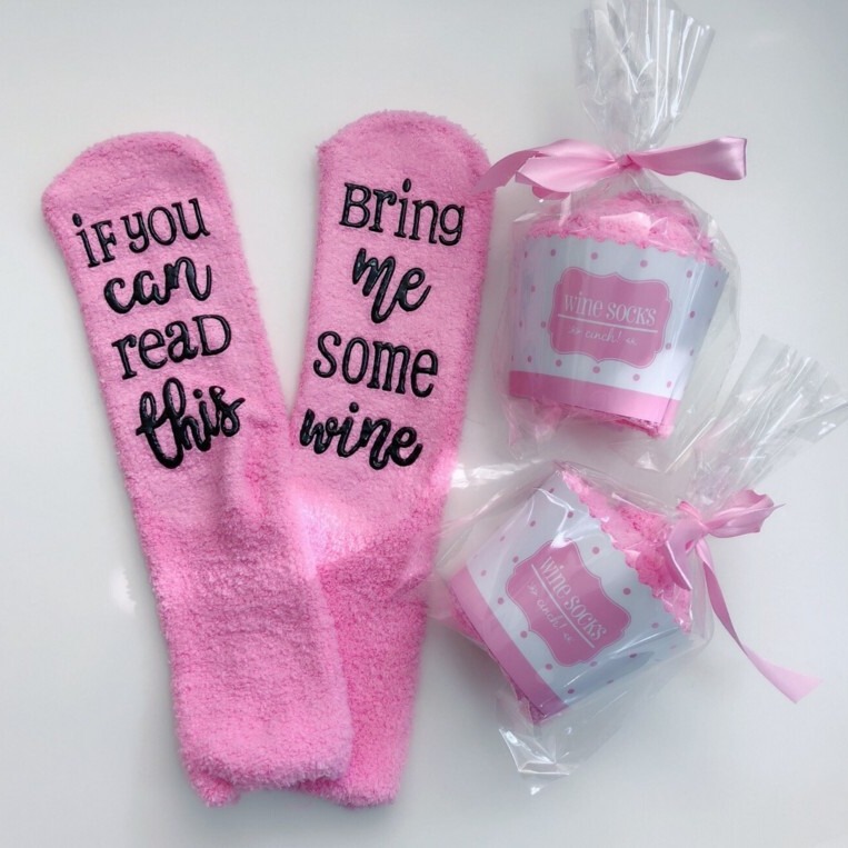 if you can read this Socks Pink Terry Cake Coral Velvet Dispensing New Cake Socks Cross-border