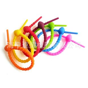 Silicone Tie DIY Live Buckle Winding Soft Adhesive Tie Keychain Jewelry Bag Doll Lanyard Decoration Accessories