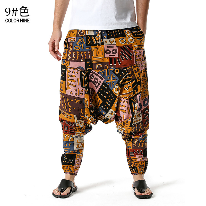 men's and women's foreign trade Harun yoga pants loose bohemian pants hanging pants moth pants 57