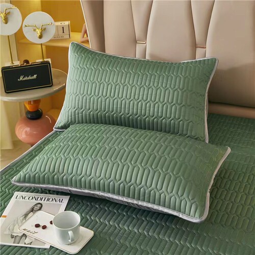 Cool silk latex mat solid color pillowcase single bed student dormitory double bed pillowcase wholesale one piece drop shipping