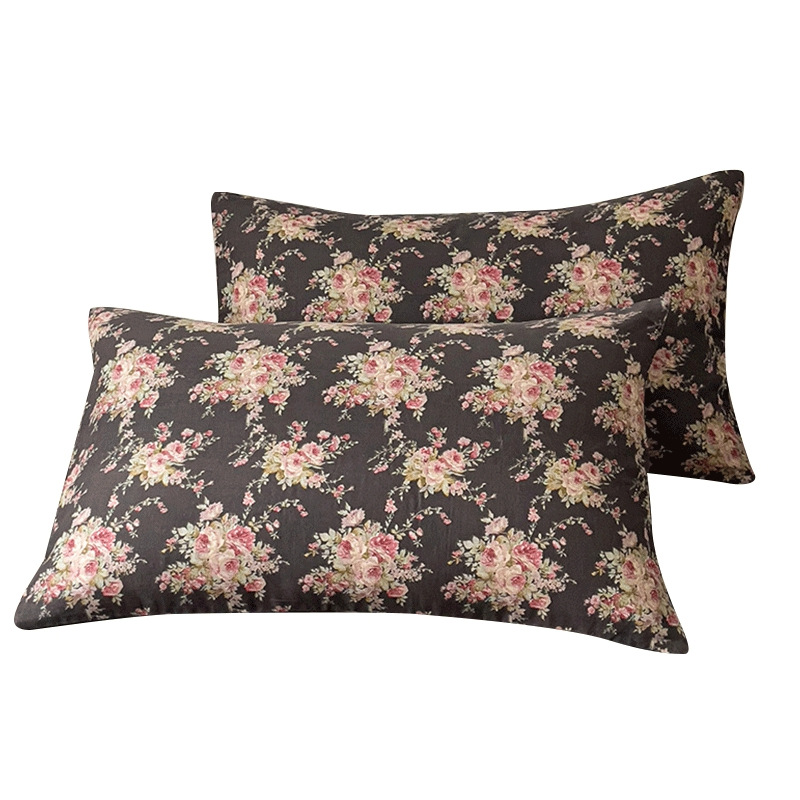 Un par de fundas de almohada de algodón de clase 48x74cm, fundas de almohada de algodón para adultos para el hogar, juego completo de fundas de revestimiento de núcleo de almohada individual