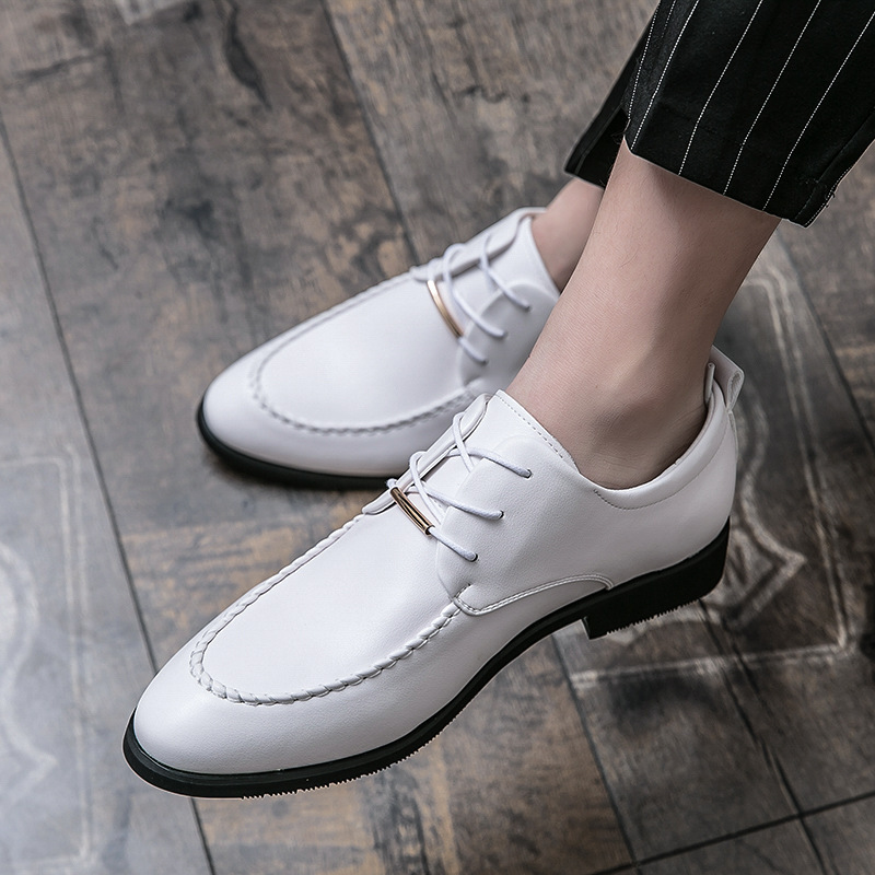 2025 Spring and Summer New Korean Style Business Leather Shoes for Men, Fashionable Casual Shoes, Cross-Border Large Size British Leather Shoes for Men