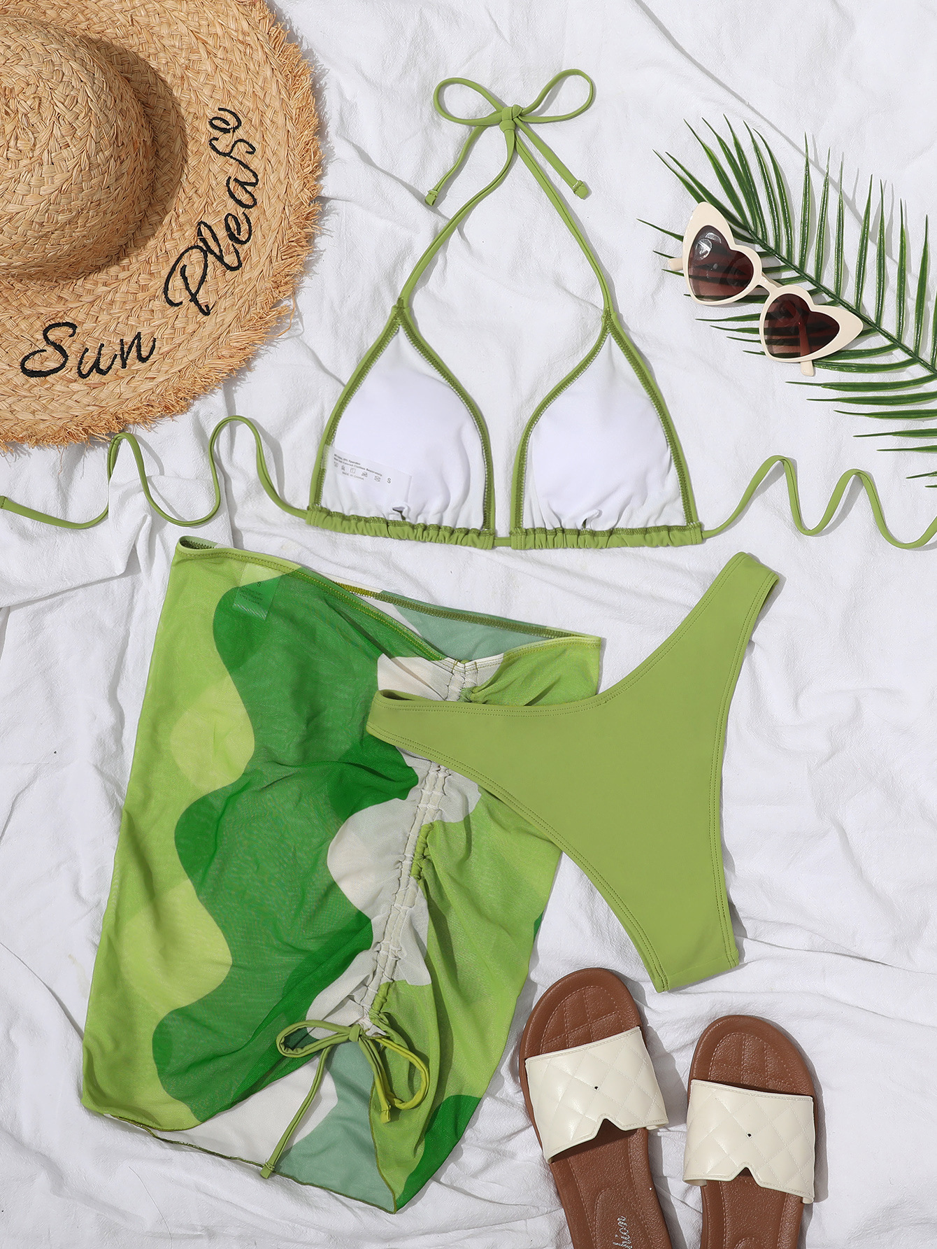 Womenu0027S Sexy Gradient Color Bikinis 3 Piece Set