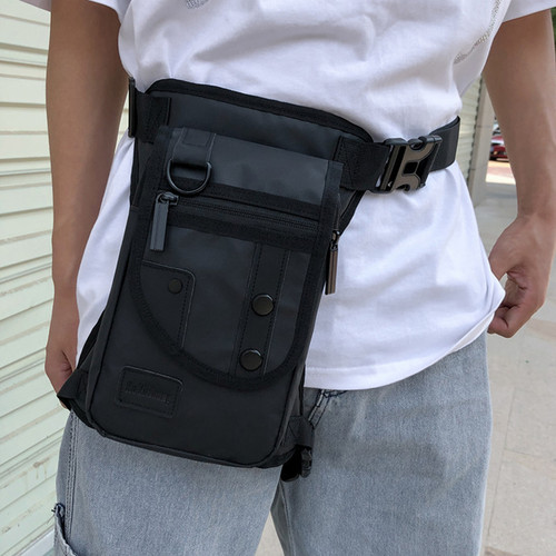 Men Nylon Drop Legs Bags Fashion Hip Waist Pack Thigh Bum