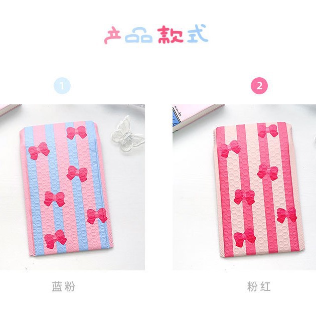 INS estilo lindo Rosa chica arco expreso bolsa sobre bolsa ropa bolsa de embalaje bolso de burbuja a prueba de golpes