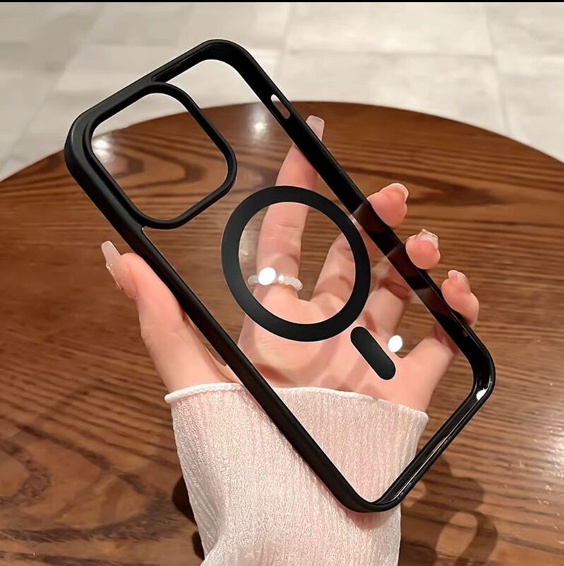 Ultra-Thin Macaron Acrylic Iphone17Promax Transparent Magnetic Phone Case Suitable for Apple 16 Anti-Fall 14
