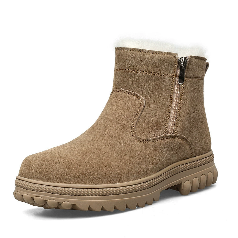 Зимние ботинки Martens из кожи, тёплая меховая подкладка, на молнии, размеры 39–45