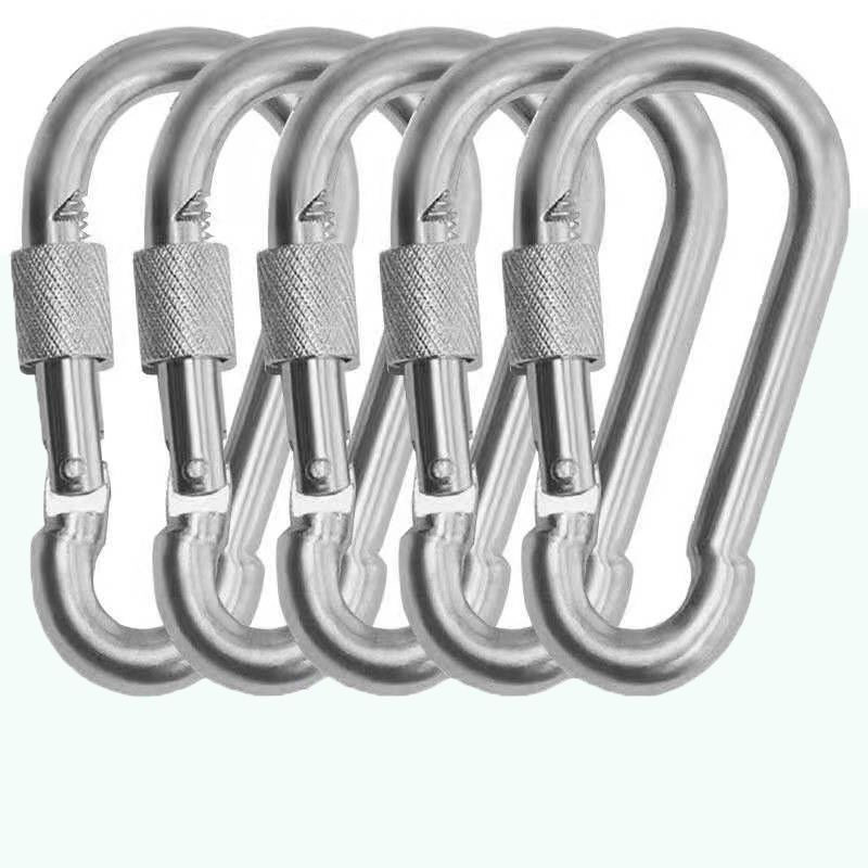 Nut Safety Buckle Safety Buckle Bull Lock Spring Carabiner Sling Ring Iron Ring Buckle Dog Chain Buckle Manufacturer